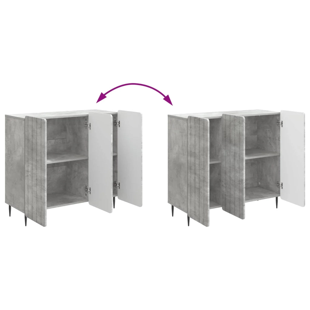 Credenza Grigio Cemento 89 x 34,5 x 82 cm Legno ingegnerizzato 894418