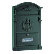 Cassetta Postale in Alluminio Stile Classico Antico Buca Posta Lettere A4 Colore: Verde