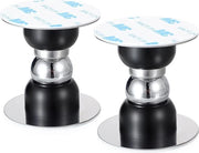 Houders di porte autoadesivi mini-stop di porta magnetici senza perforazione - Set da 2 - metallo - nero