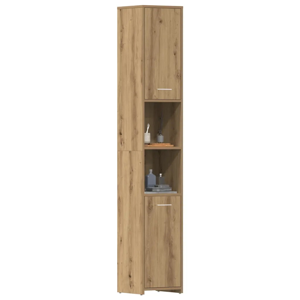 Mobile da Bagno Rovere Artigianale 30x30x183,5 cm in tecnico 859394