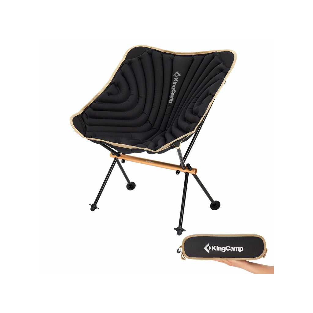 Sedia da campeggio gonfiabile - Kingcamp - Nero - Borsa da trasporto inclusa