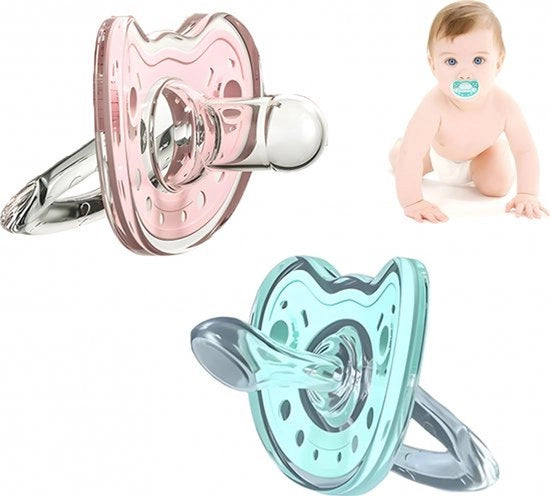 Biberon per Neonato - 2 Pezzi - Flessibile e Soft - 100% Silicone - BPA Libero - 0-6 Mesi - Flessa per Neonato - Flessa Dentale - Con Scatola di Conservazione - Senza Odore Speciale - Diviso per Uso di Giorno e Notte