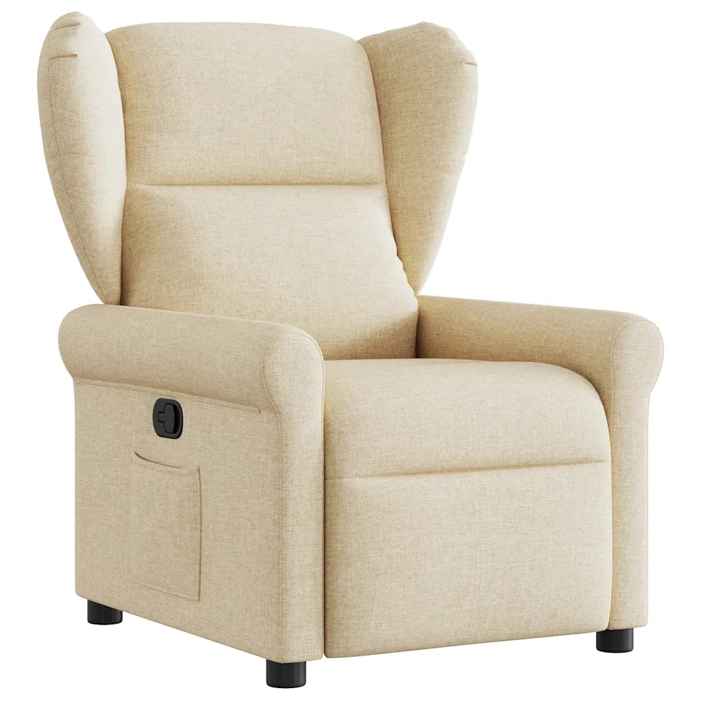 Divano Sedia-Poltrona Reclinabile in Tessuto Crema 954993