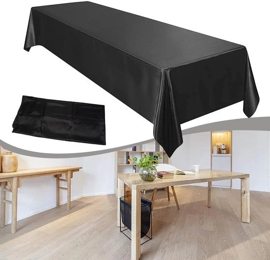 Tavola coperta in satin 145x260 cm - Impermeabile - Antiscivolo - Decorativa - Tela di poliestere - Copertura per tavola