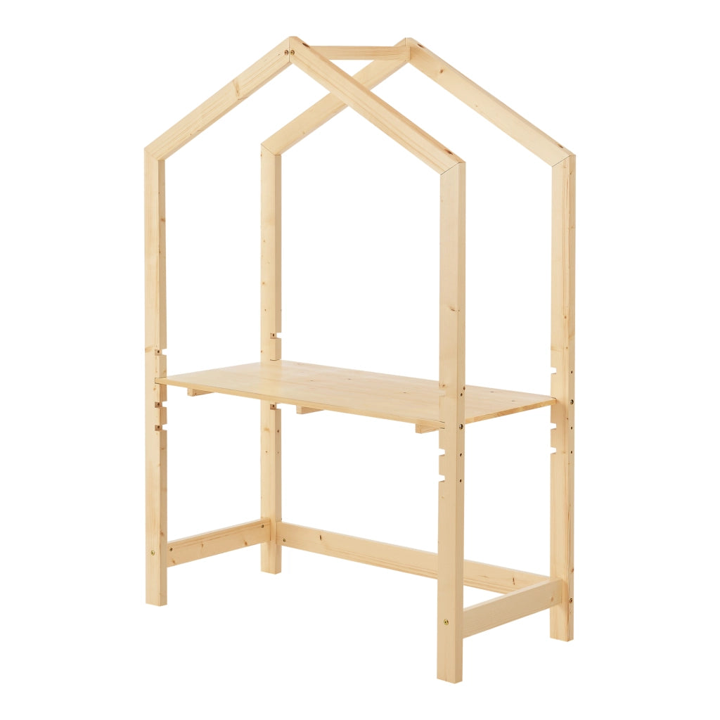 Scrivania Suså per Cameretta Forma di Casetta - Legno Naturale [en.casa]