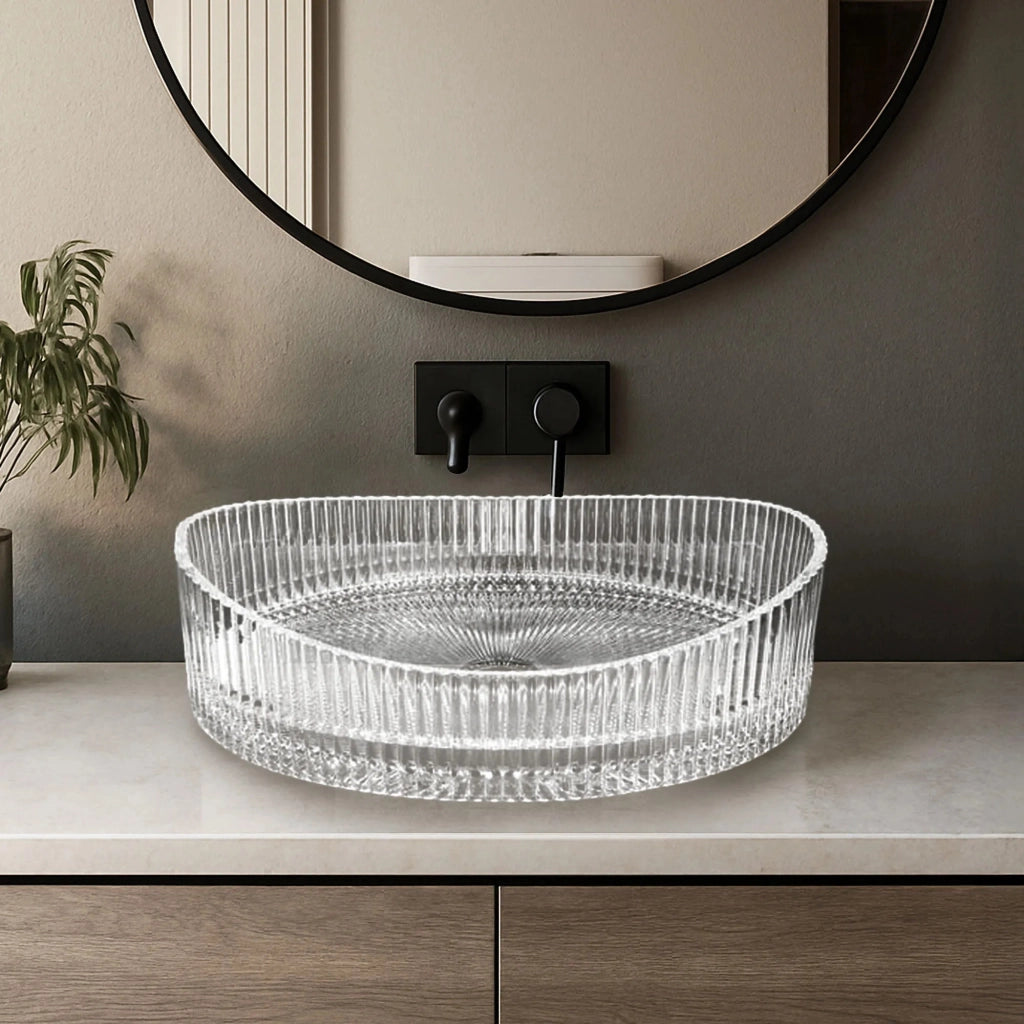 Lavabo Da Appoggio Rea Harper Transparent
