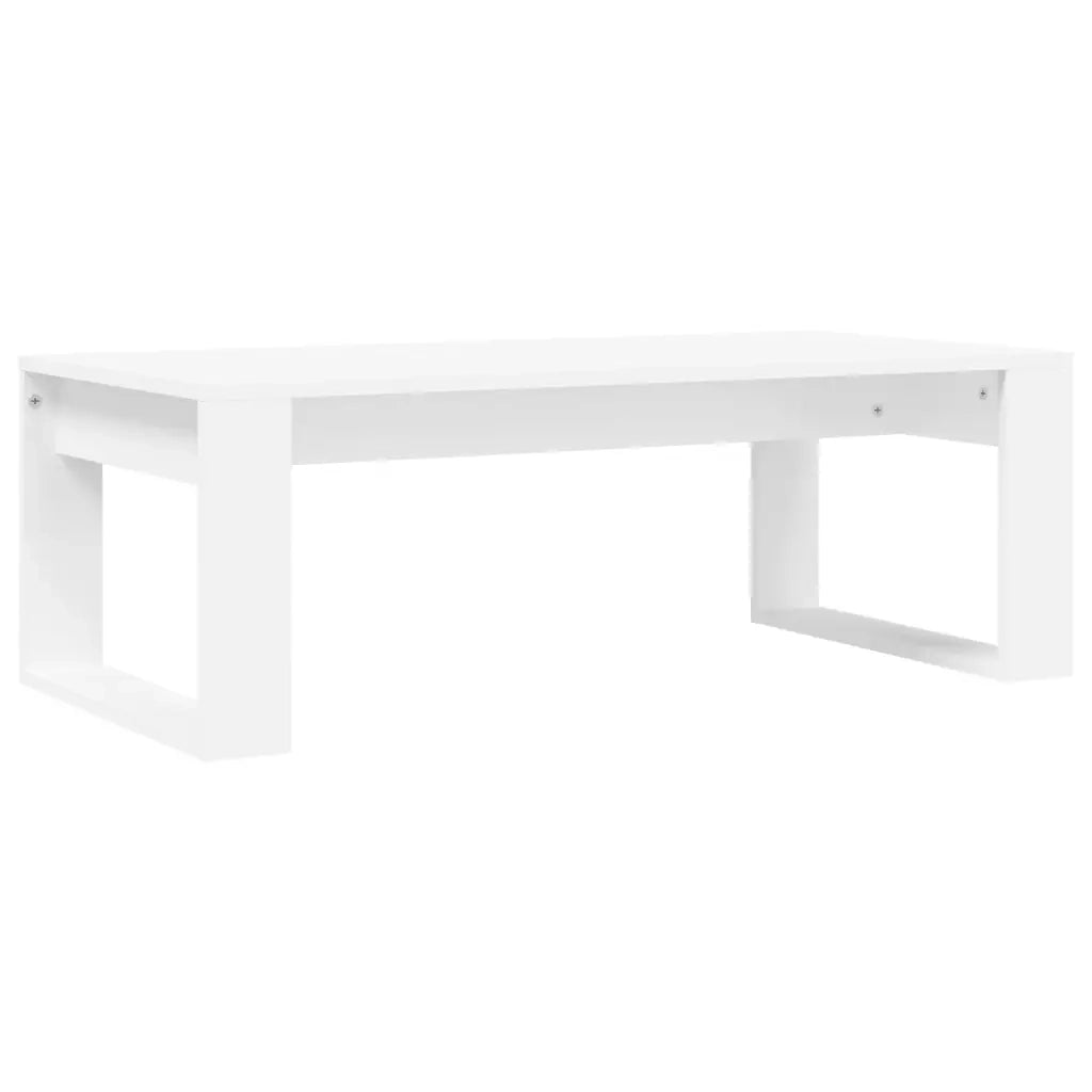 Tavolino da Salotto Bianco 102x50x35 cm in Legno Multistrato 823358