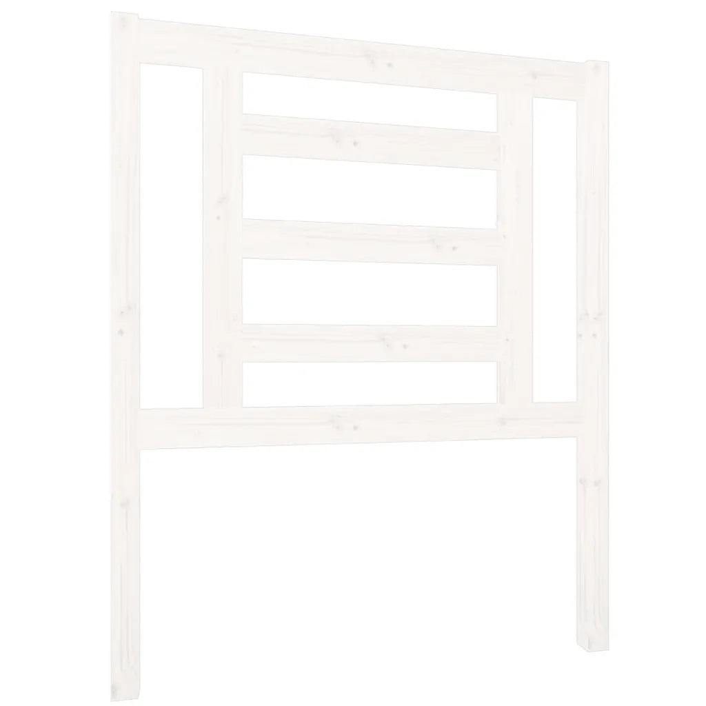 Testiera per Letto Bianca 81x4x100 cm in Legno Massello di Pino 818796