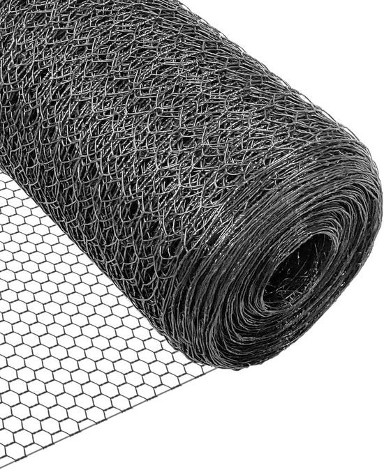 Recinzione a forma di zoccolo in gas - ampiezza 13 mm - altezza 100 cm - lunghezza 50 m - rivestimento PVC - colore grigio
