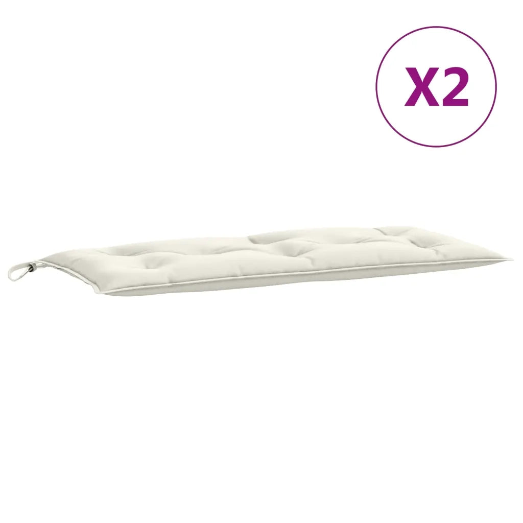 Cuscini Panca Giardino 2pz Crema MÃ©lange 100x50x7cm Tessuto