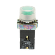 Lampada di segnalazione a corrente continua verde con protezione 1NO, 24V, IP65, LAY5 Breckner Germany