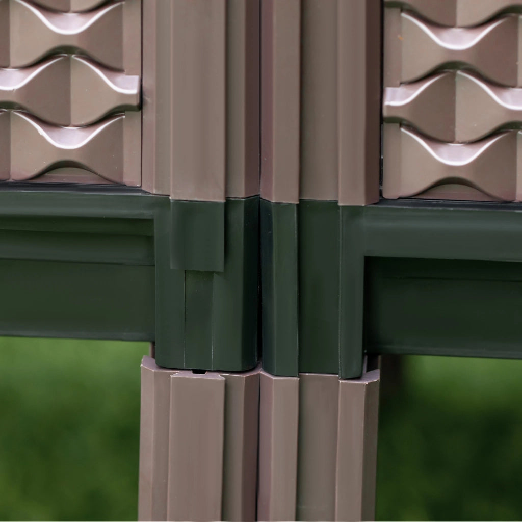 Giardiniere Quadrate Elevate 2 Pezzi ¨C zephmum ¨C 50x50x46,5 cm Marrone