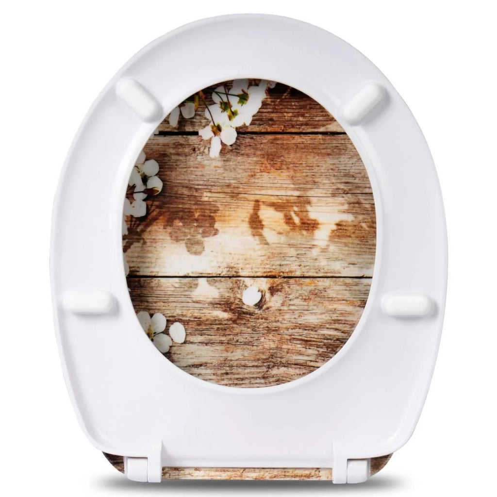 Sedile per WC resistente con motivo floreale bianco 19_0000705