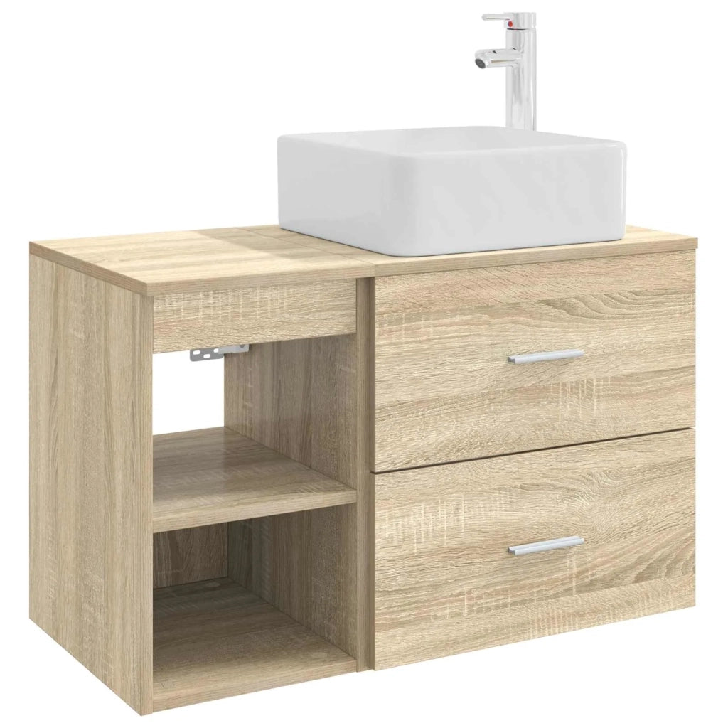 Set di mobili per il bagno 2 pcs Rovere Sonoma 3403898