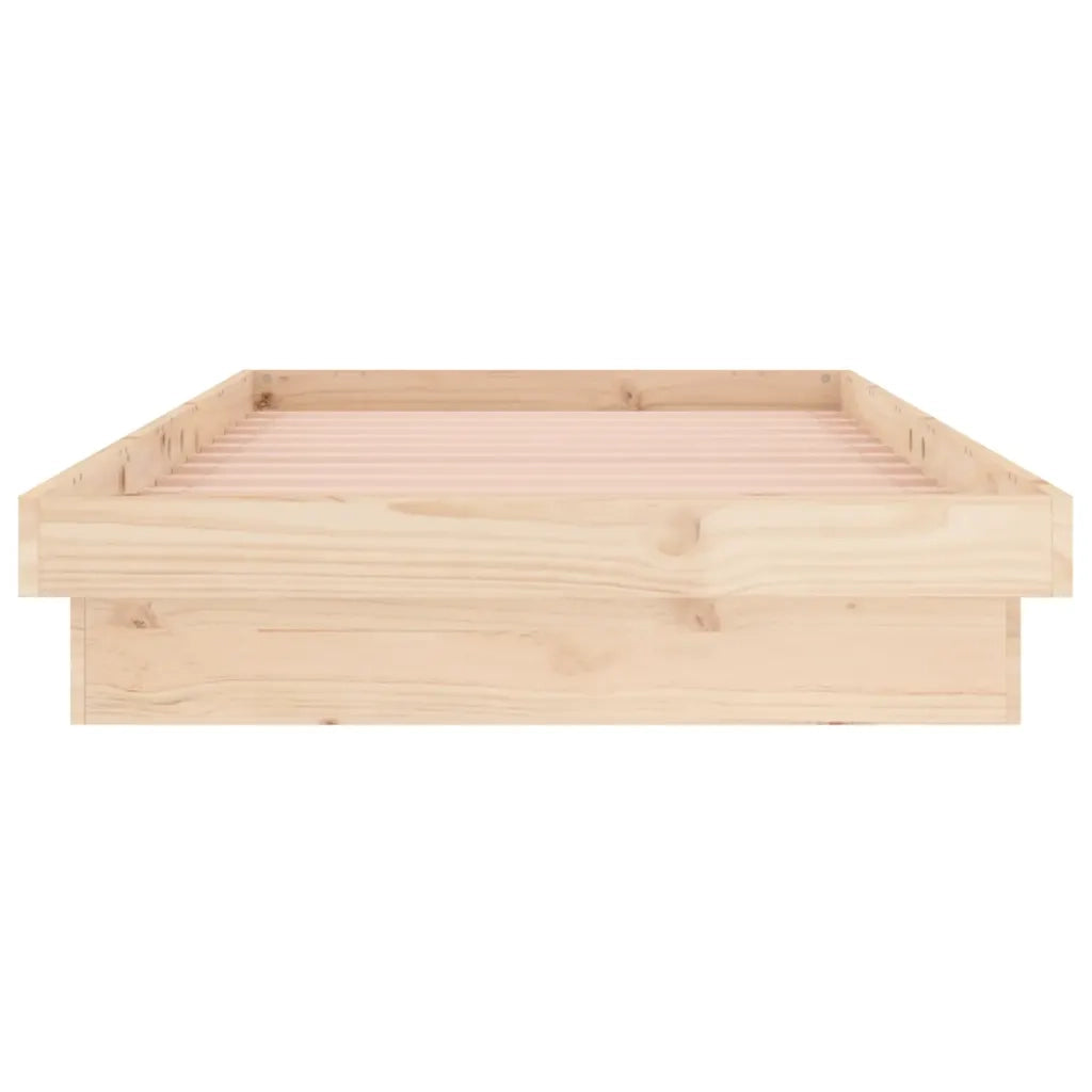 Giroletto con LED-Struttura Letto 75x190 cm Small Single in Legno Massello 779619