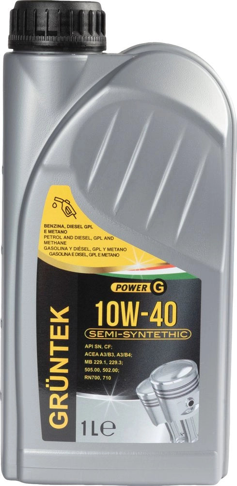 Nuovo lubrificante POWER G 10W-40 semisintetico per veicoli a benzina e a Diesel con capacitÃ  di 1L