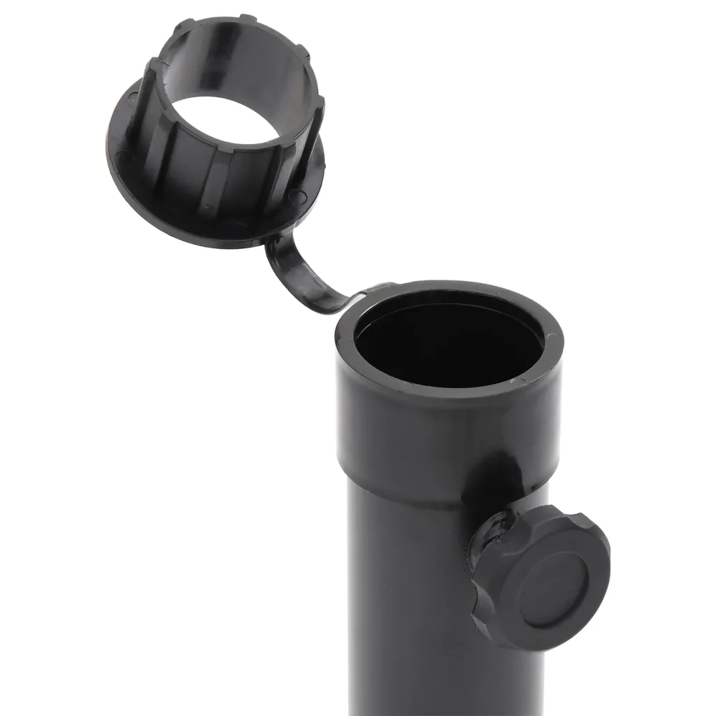 Base per Ombrellone per Palo da Ø38/48 mm Nero Opaco in Acciaio 4003373