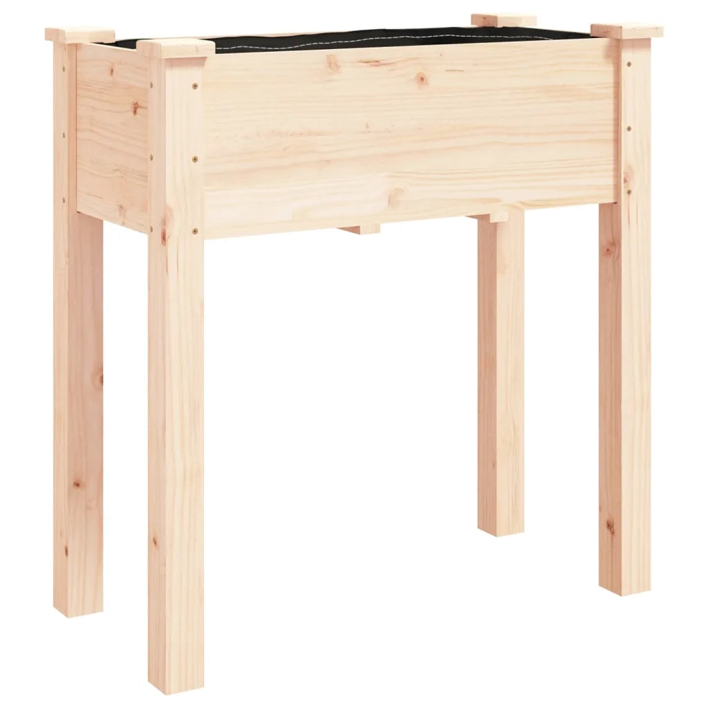 Fioriera | Cassetta per fiori | Vaso con Fodera 71x37x76 cm Legno Massello di Abete