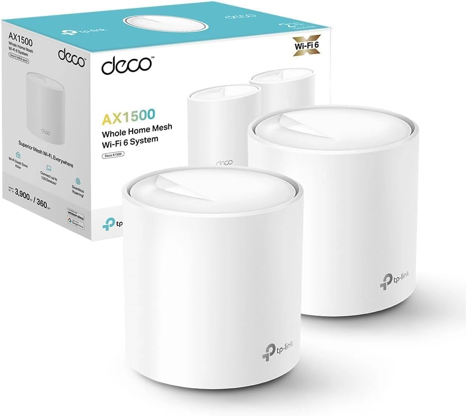 TP-Link WiFi 7 Deco BE65 Pro Router Mesh WiFi, BE 9300Mbps Tri-Band, Canali 320 MHz,2 Porte 5Gbps,Porta 2,5 Gbps, Alexa, HomeShield, MLO, Funziona con Qualsiasi ISP e Modem, 4 Antenne Interne, 1 Pezzo
