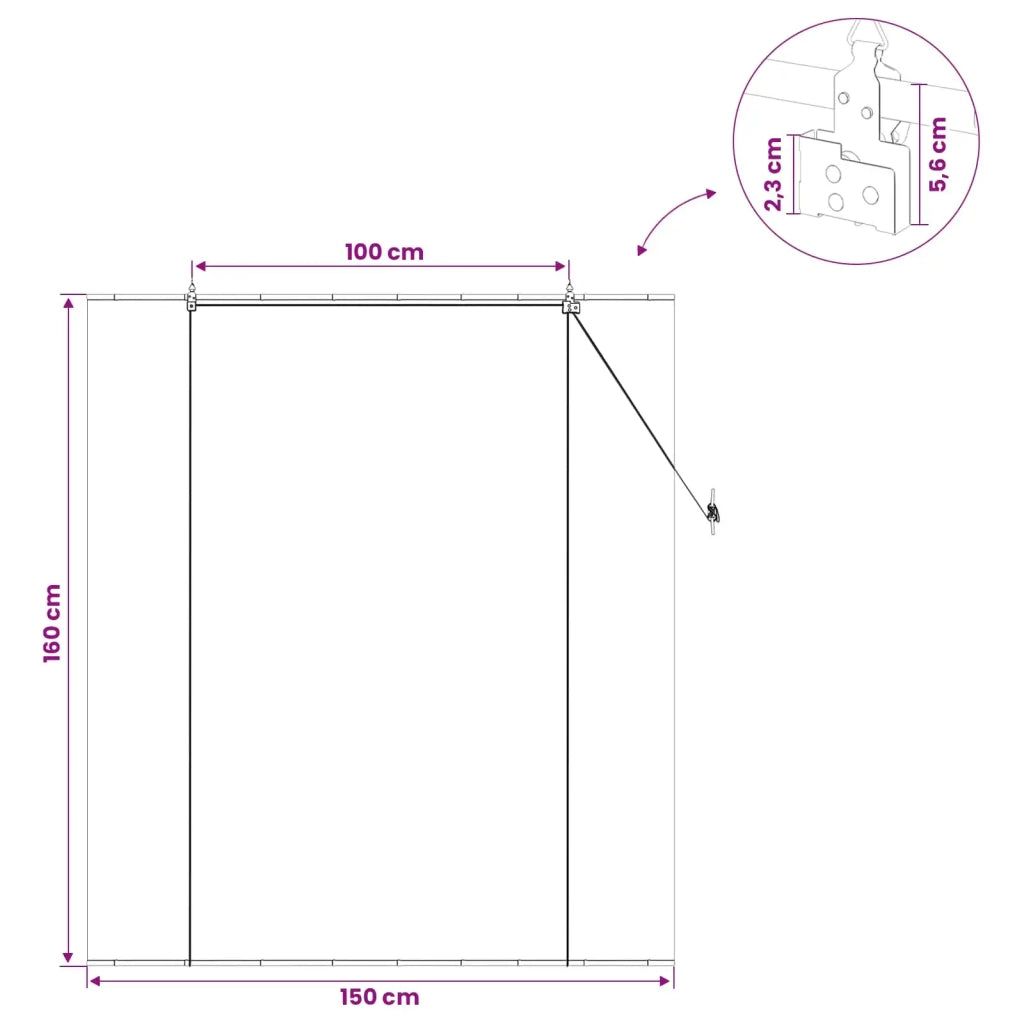 Tenda a rullo Grigio 150 x 160 cm Bambù 42039734