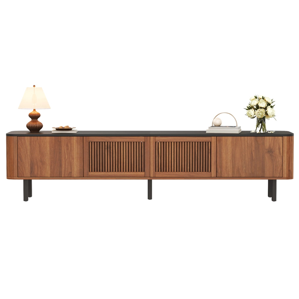 MOBILE TV 190x35x45 cm Noce MDF e pannello di legno