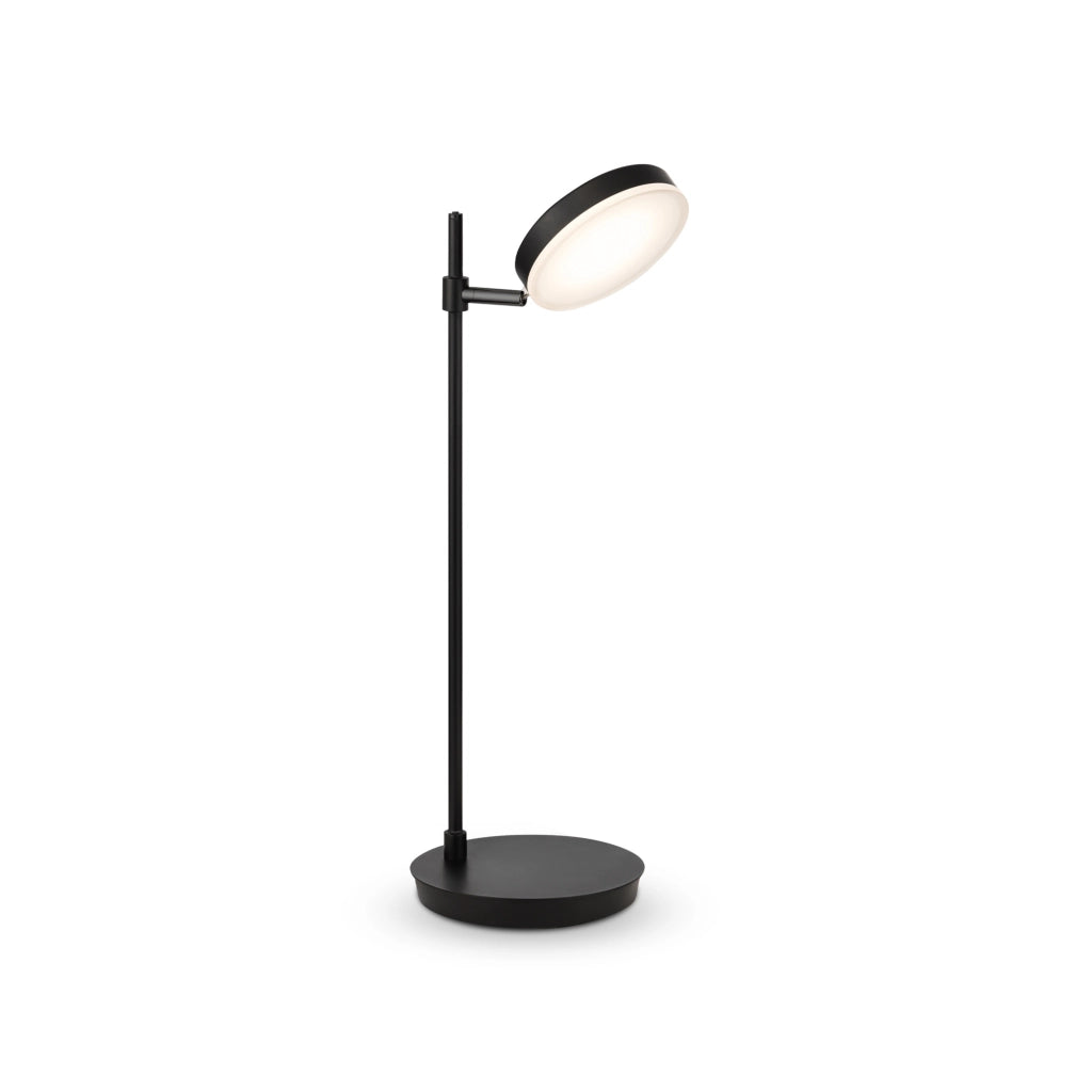 Maytoni Lampada da tavolo moderna Fad 1 luce LED integrato nero metallo diffusore acrilico