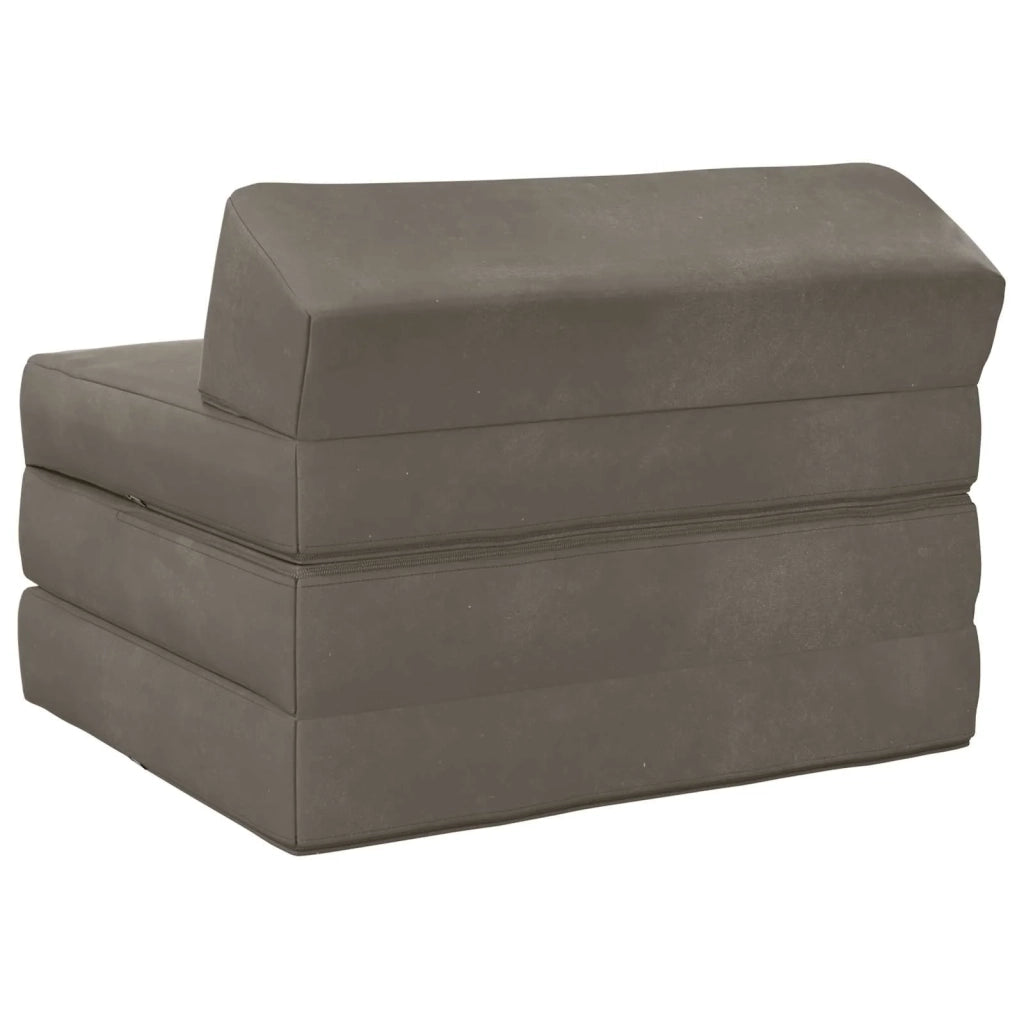 Divano Letto Pieghevole Grigio Chiaro 200 x 70 x 10 cm Velluto