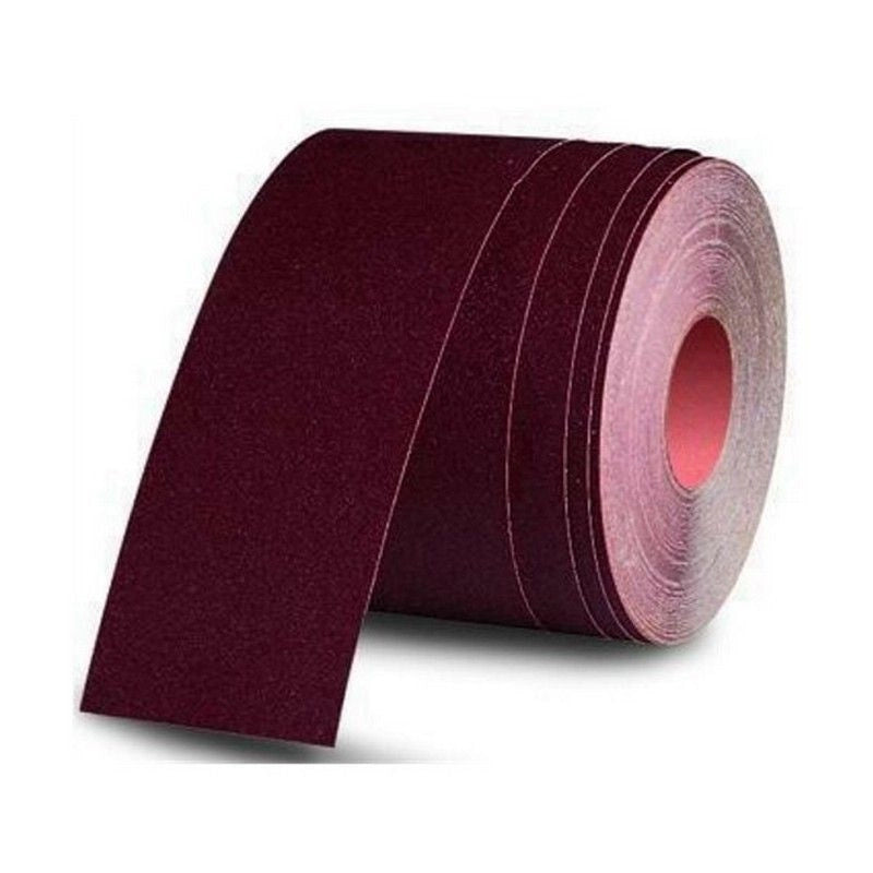 Norton R222 Rotolo Abrasivo da Officina Tela Smeriglio in Cotone Flessibile Abrasivo in Ossido di Alluminio Grana 100 Larghezza 120 mm Lunghezza 50 m colore Arancione