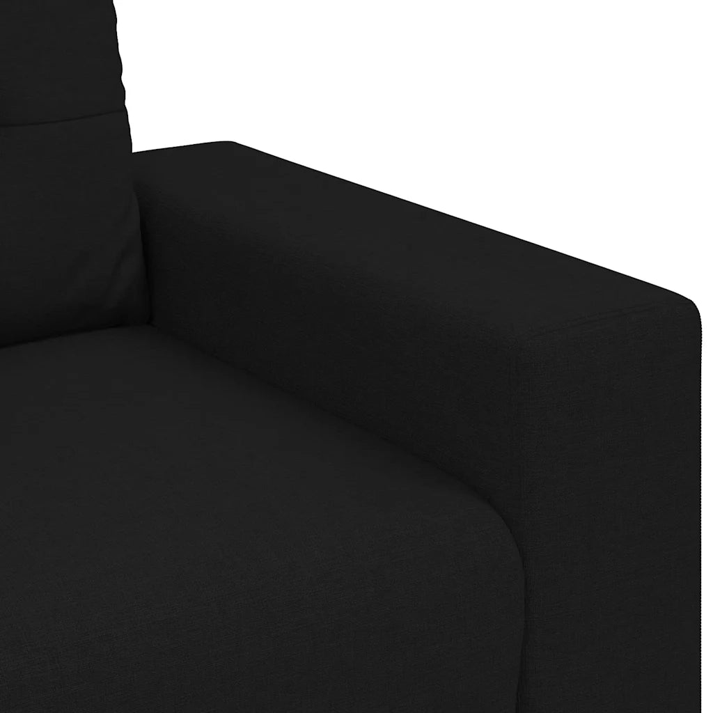 vidaXL Divano Divanetto Nero 140 cm in Tessuto