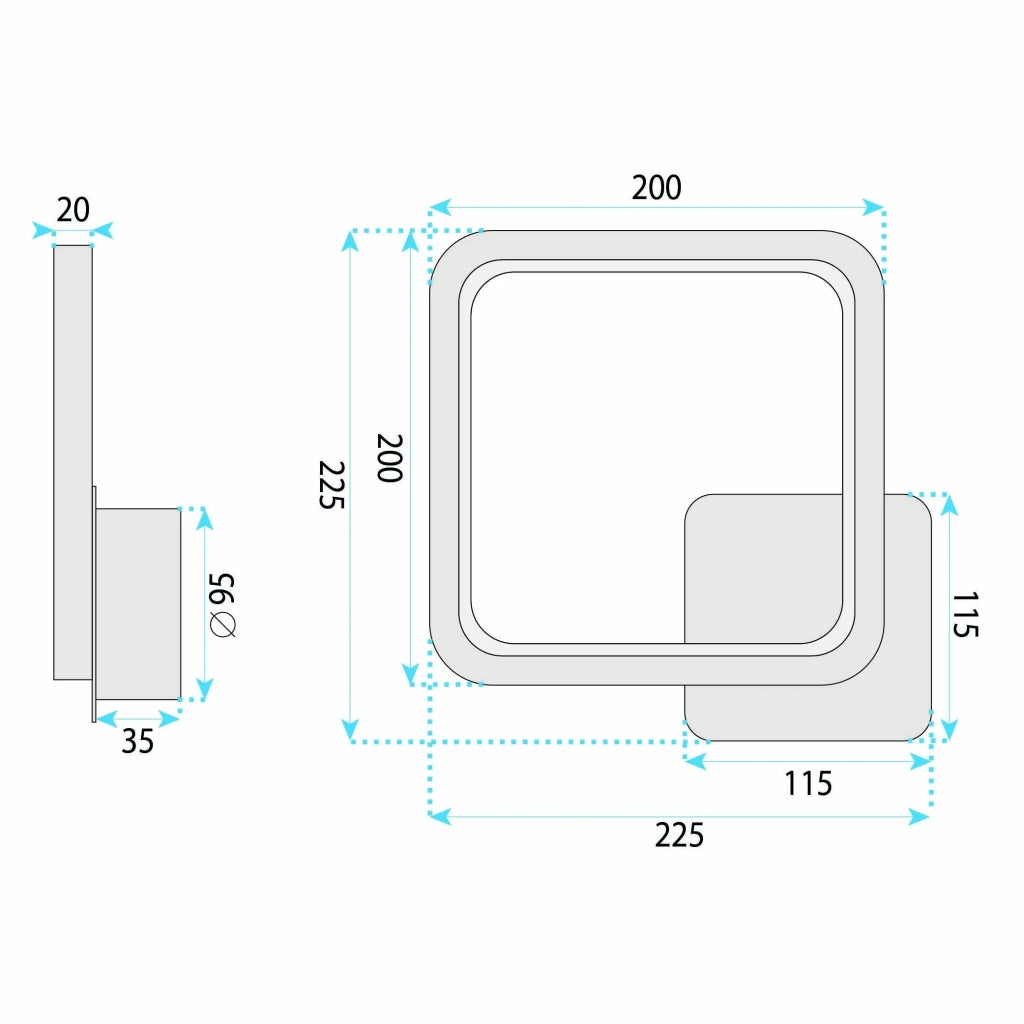 Applique A Led Lhj122-w Nero