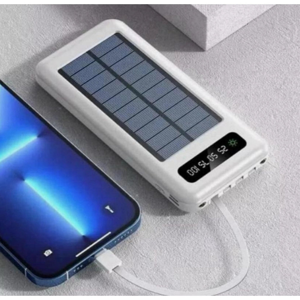 Trade Shop - Power Bank Solare 68000 Mah Batteria Esterna Portatile 3.0a Con Ricarica Rapida -