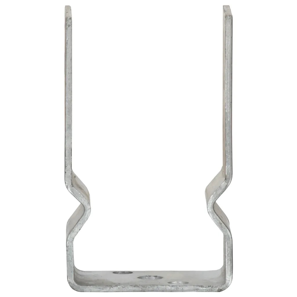 vidaXL Picchetti per Recinzione 12 pz Argento 8x6x15cm Acciaio Zincato