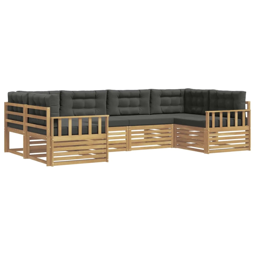 Set di divani da esterno 6 pz Bianco e Antracite 3391037