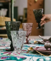 La Rochere Lyonnais Bicchiere Antracite - Eleganti bicchieri in vetro pressato