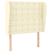 Testiera | Testata ad Orecchio Crema 83x23x118/128 cm in Similpelle
