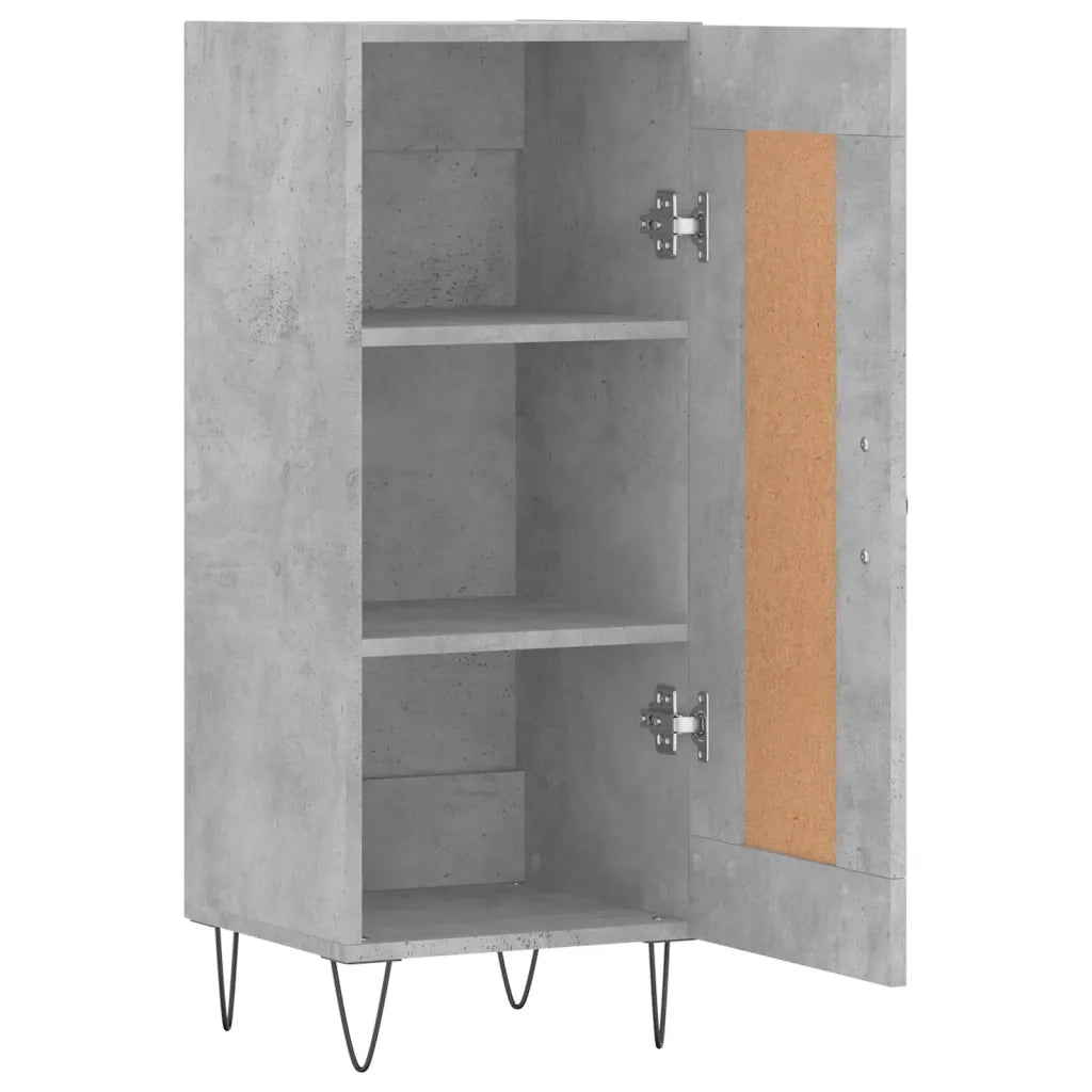 Credenza-Buffet-Armadio da cucina Grigio Cemento 34,5x34x90 cm in Legno Multistrato 814992