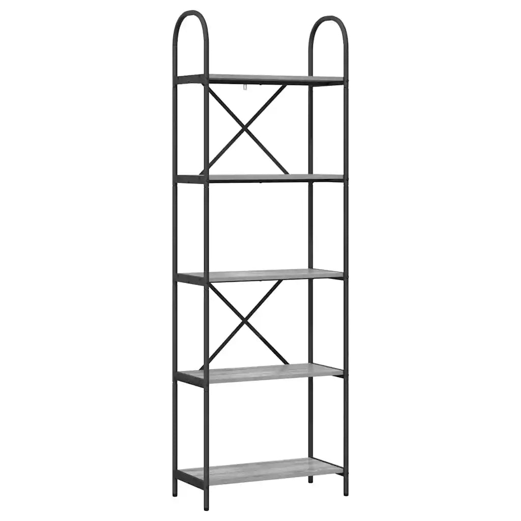 Libreria-Scaffale per Libri-Mobile di Stoccaggio Grigio Sonoma 60 x 30 x 183 cm Legno multistrato 579342