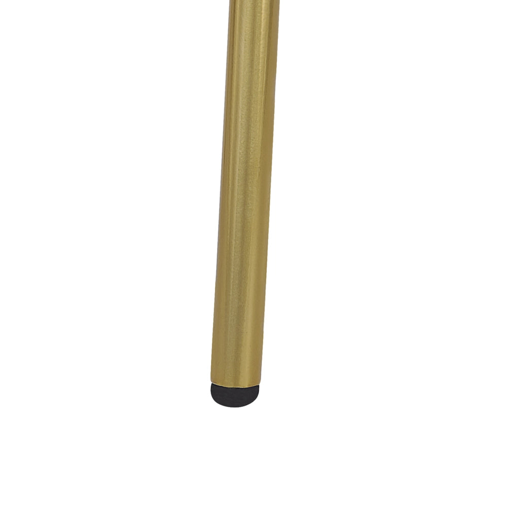 Set di 2 sedie da pranzo in filo metallico dorato design ecopelle Nero cuscino per sedile Glam Industrial Modern