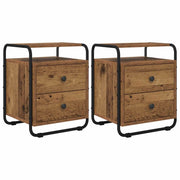 Armadio da Notte 2 pz Legno antico Legno ingegnerizzato 8007632