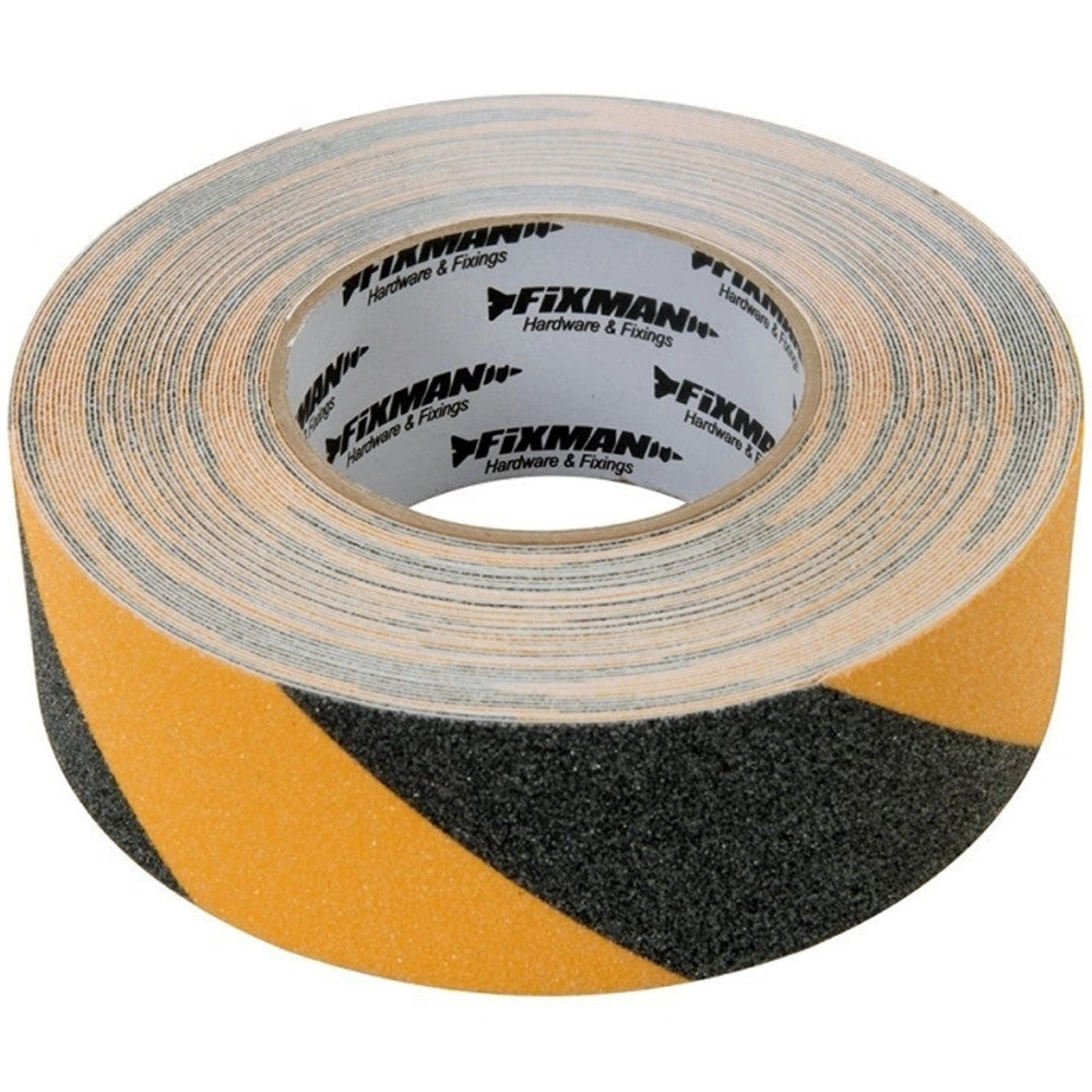 Trade Shop - Nastro Adesivo Antiscivolo Giallo Nero Interni Resistente Per Scale Antisdrucciolo -