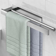 Sostegno asciugamano senza forare con supporto asciugamano da bagno in acciaio inox con adesivo per asciugamano a due bracci per parete per bagno e cucina