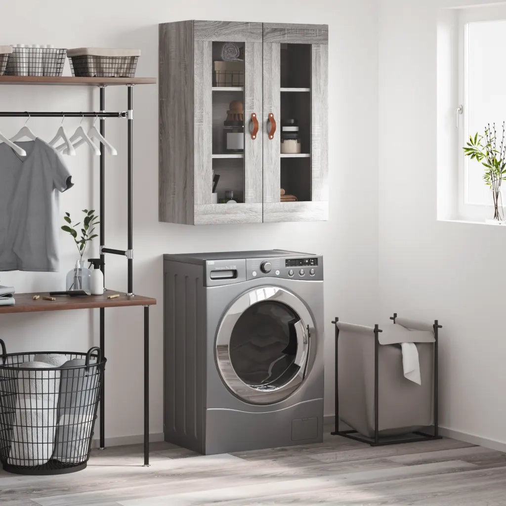 Mobile a Parete Grigio Sonoma 69,5x34x90 cm 828458