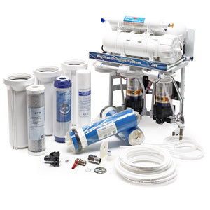 Naturewater NW-RO400-E2 Impianto osmosi inversa, filtrazione 5 stadi con pompa, membrana RO 1500l/giorno