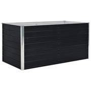 Fioriera 160 x 80 x 45 cm acciaio zincato antracite 02_0000792