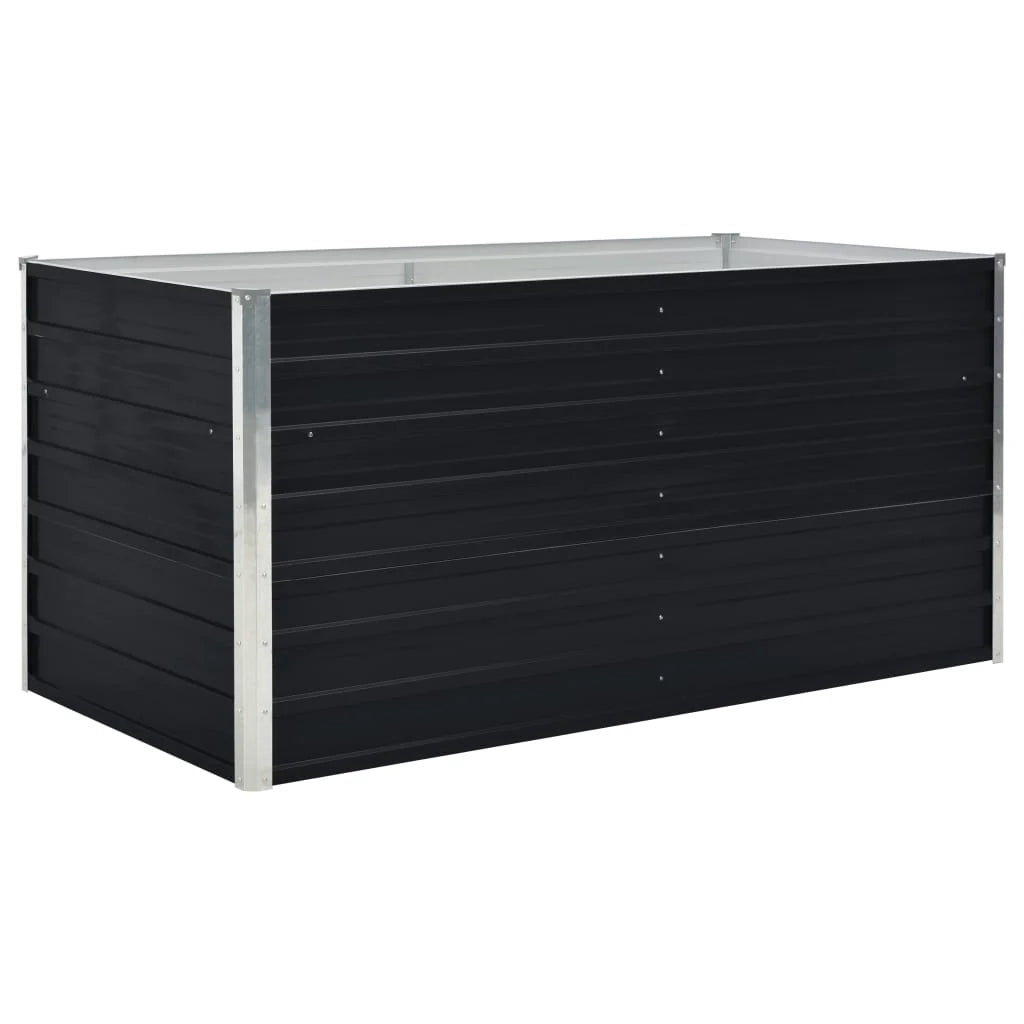 Fioriera 160 x 80 x 45 cm acciaio zincato antracite 02_0000792