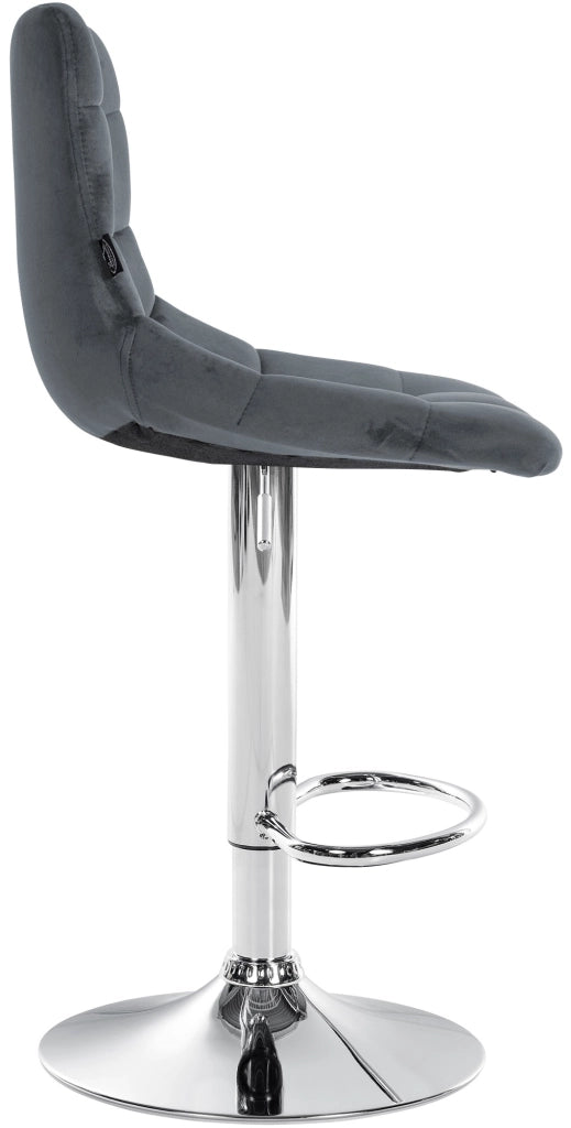 2er Set Barhocker Jerry Samt chrom