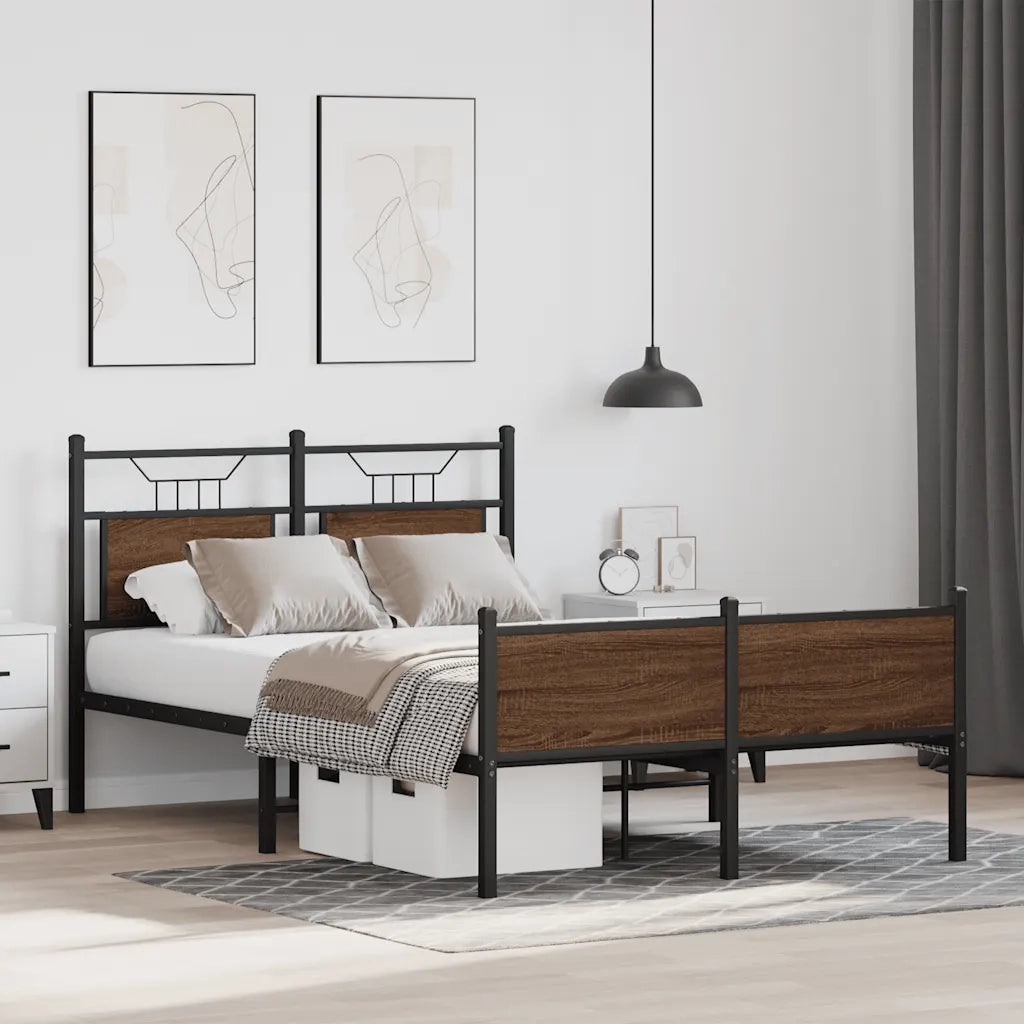 Giroletto senza Materasso Rovere Marrone 120x190 cm Truciolato 4107031