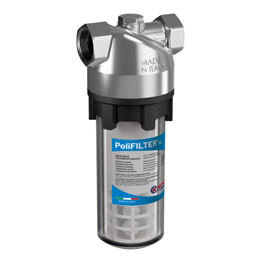 Dosatore di polifosfati Addolcitore Anticalcare HCE POLIFILTER XL 1" Filtro Dosatore Polifosfati DS00110100S