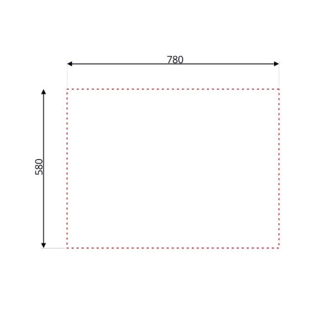Lavello da appoggio SA30 una vasca con gocciolatoio destro 80x60cm. inox