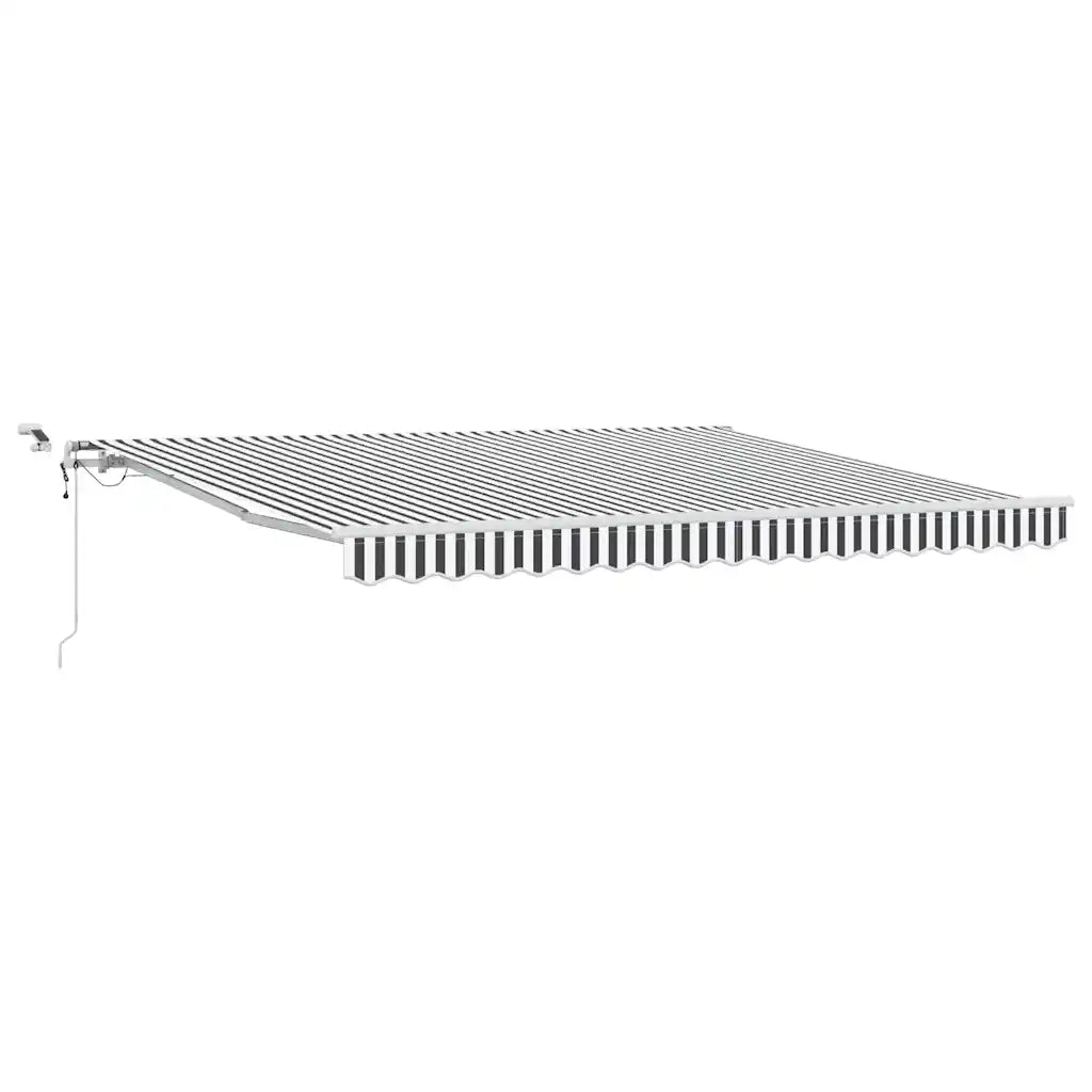 vidaXL Tenda Retrattile Automatica LED Antracite e Bianco 400x300 cm